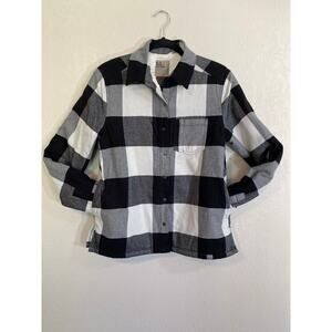 5.11 Tactical Men’s Sherpa-Lined SM Plaid Black & White Flannel Jacket